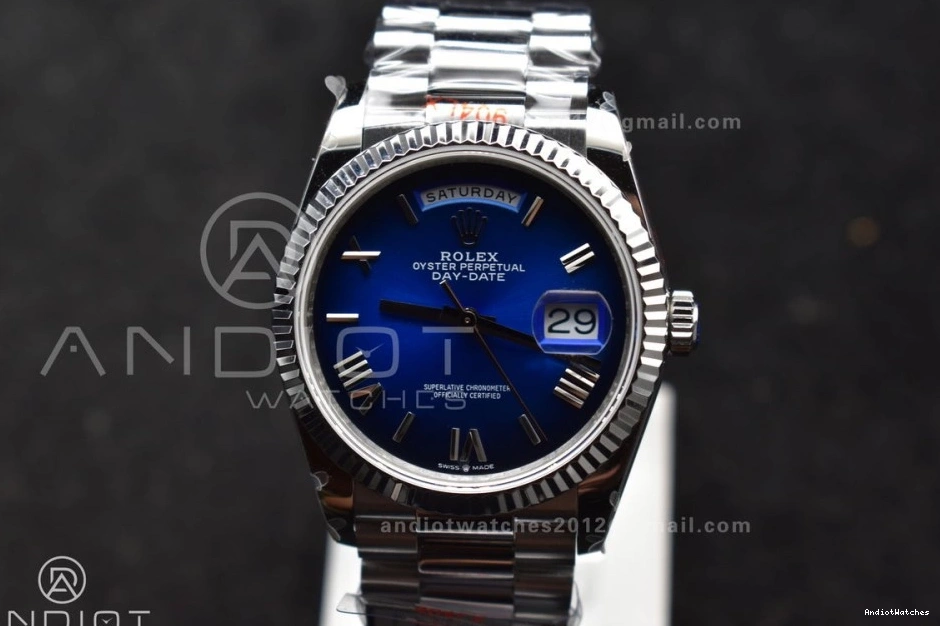 on Best Edition Steel 904L Blue V5 QF DayDate President SS Roman 680 Chic Dial Faded Bracelet Weight) 36 (Gain vr3255 0422